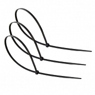 Стяжки (хомуты) DERZHI, нейлоновые, черные, КСС, 4х250, 100 шт, 258-425