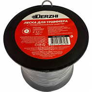 Леска для триммеров Derzhi, с нейлоновым сердечником, круглая, 4 мм, 120 м, бобина 