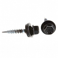 Саморез кровельный черный (9005), 5,5х19 мм 250 шт ат