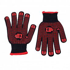 Перчатки рабочие DERZHI трикотажные х/б,10 кл,точка,ПВХ-гель,р. L-XL,черные 50-10-20 (10/200) 701348