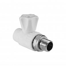Кран шаровый для радиатора прямой Valfex белый 20 х 1/2"  (10/60) 10149020_пром