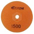 Фото Алмазный гибкий шлифовальный круг "черепашка" 100мм P1500 сухое шлифование DERZHI (1/500) 83505