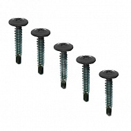 Саморез 4,2х13 мм, прессшайба, острый, RAL 9005 черный, 1500 шт