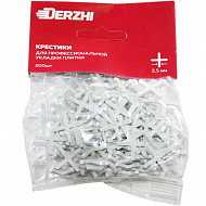 Крестики для кафеля Derzhi, пластик, 2,5 мм, 200 шт