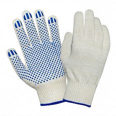 Перчатки рабочие трикотажные оверл-зел/син с ПВХ 10 класс, размер 9 (10/400) П 61-10-20