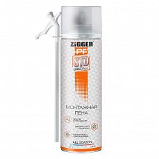 Пена монтажная ZIGGER PF SUPER COMPACT бытовая всесезонная 230 мл.,210 гр (1/12)