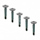 Саморез 4,2х25 мм, с прессшайбой, острый, RAL 7024 серый графит, 500 шт 