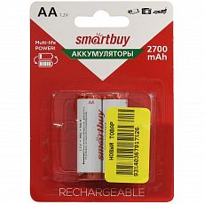 Аккумулятор NiMH SmartBuy AA 2700 мА/ч 1.2В, блистер <2шт> (1/12) SBBR-2A02BL2700_Z