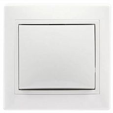 Выключатель 1-кл. Smartbuy Венера, 10А, керамика белый  (1/10/200) SBE-01w-10-SW1-0-c