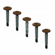 Саморез 4,2х32 прессш. остр. RAL 8019 серо-коричневый, <500 шт>_Z