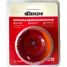 Коронка по мет., биметалл 68мм Derzhi (1/50) 572468