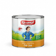 Эмаль Казачка ПФ-266, красно-коричневая, 1,9 кг