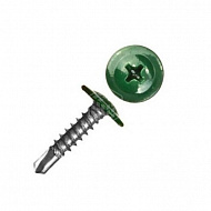 Саморез 4,2х19 мм прессшайба, сверло, RAL 6018, 1000 шт 