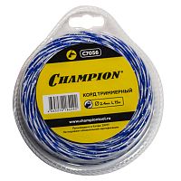 Леска для триммеров Champion Sky-cutter, 2,4 мм, 15 м, витой квадрат 