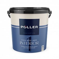 Краска для стен и потолков 1 латексная белая 4,5 л (1/2) Poller A.R.T. 