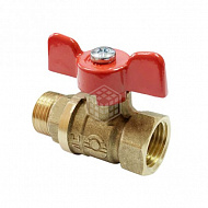 Кран шаровой латунный Valfex VF.218.LB1.034, вн-нр, ручка-бабочка, 3/4"